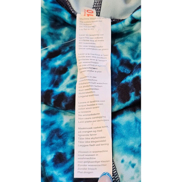 Fabletics Define Womens M Blue Powerflex 7/8 Leggings Tide Pool High Waist UPF50 - Picture 10 of 11